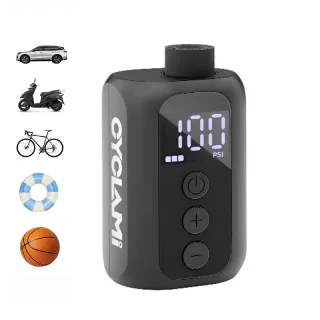 CYCLAMI A5S 100 PSI Mini Electric Air Pump Portable Fast Inflation Bike Air Pump with Schrader/Presta Digital Screen Dis
