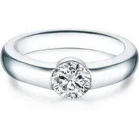 Trilani Fingerring silber, verziert mit Kristallen von Swarovski®