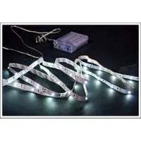 Spetebo LED Stripe LED Stripe mit 90 LED in kalt weiß - 300 cm, 90-flammig, Batterie betriebenes Lichtband mit 90 LED