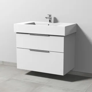 Sanipa 3way Waschtischunterbau zu Duravit Vero Waschtisch mit 2 Auszügen, Weiß-Soft UM71843