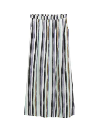 Denim Tom Tailor - Maxi-Rock mit Eingriffstaschen watercolor stripe - Gr. - L