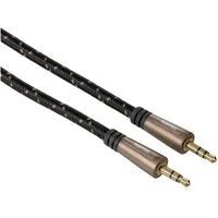 Hama HQ 5* AUX Kabel 3,5mm Klinke-Kabel 3m Braun Audio-Kabel, 3,5-mm-Klinke, 3,5mm Klinke (300 cm), Audio-Kabel für Handy Smartphone Tablet PC MP4- MP3-Player CD-Player