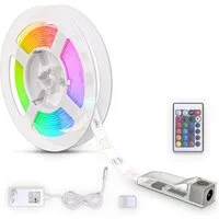 B.K.Licht LED Stripe, LED Band 3m, silikonbeschichtet, RGB, Fernbedienung, selbstklebend