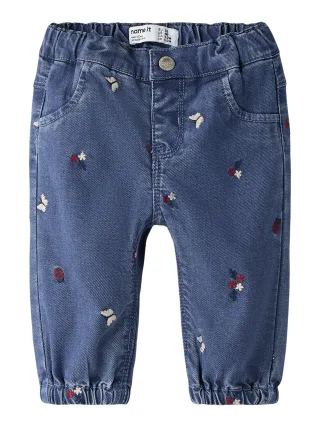 NAME IT - NBFROSE MOM R EMB JEANS 5321-YB H Medium Blue Denim - Gr. - 80