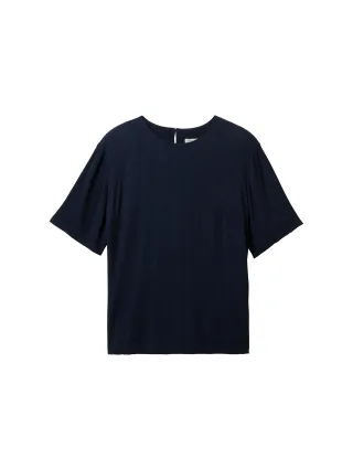Tom Tailor - Plus Size - Bluse mit Crinkle Struktur sky captain blue - Gr. - 54