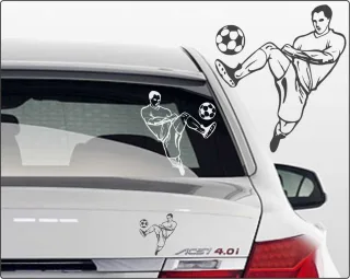 Fußballspieler Aufkleber fürs Auto