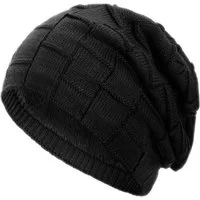 compagno Strickmütze (1-St) Warm gefüttert Beanie Wintermütze Flechtmuster uni oder meliert Mütze