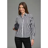 Laura Scott Klassische Bluse figurumspielende Passform, mit 1-Knopf-Manschette, gestreifte Optik