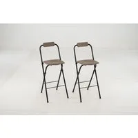 COSTWAY Klappstuhl (2 St), verstellbares Barhocker Set, Barstühle bis 150kg