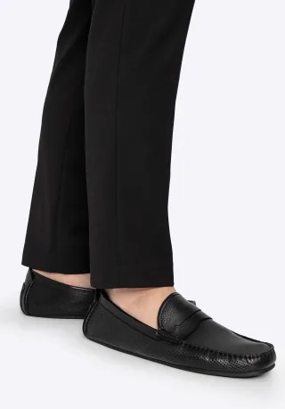 Wittchen Herren-Slipper aus schwarzem Naturleder