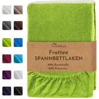 NatureMark Spannbettlaken Frottee Spannbetttuch, 80% Baumwolle / 20% Polyester, Gummizug: rundum, (1 Stück), Spannbetttuch in vielen Größen und Farben