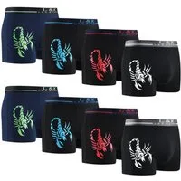 L&K Boxershorts 1104-1121 (8er-Pack) Herren Boxershorts aus Baumwolle mit tollem Muster