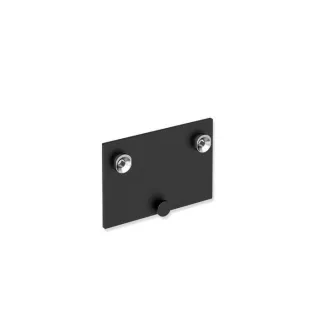 Hewi System 900 Montageplatte 900.51.00160DC Edelstahl pulverbeschichtet schwarz tiefmatt, 163x109x15,6mm