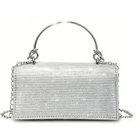 Zaewry Abendtasche Damen Glitzer-Abendtasche, Pailletten-Handtasche, Damen Schultertasche mit Kette, Stylische Abendtasche