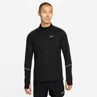Nike Laufshirt M NK DF UV MILER TOP HZ mit Stehkragen, aus elastischer Kunstfaser, schnell trocknend