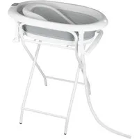 JEOBEST Babybadewanne Baby Badewanne mit Gestell, Faltbare Badewanne mit Temperatursensor, (Baby Pflegeset für Neugeborene mit Badewannenablage) Abflussschlauch