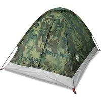 vidaXL Kuppelzelt Kuppel-Campingzelt 2 Personen Tarnmuster Wasserdicht, Personen: 2 (1 tlg)