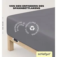 Schlafgut Spannbettlaken EASY Jersey Elasthan Boxspring, Jersey, Gummizug: rundum, (1 Stück), MADE IN GREEN by OEKO-TEX®