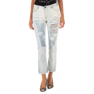 Lange Denim-Hose mit geradem Saum 10DB50255 woman