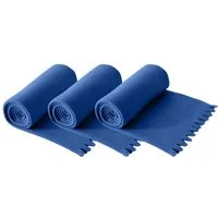 Wohndecke 3er Set Fleecedecke WAVE ca. 120x160, wometo, OEKO-TEX®, Fleecedecke mit Wellenrand & Anti-Pilling