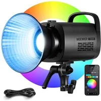 Neewer Videoleuchte CB100C 130w RGB LED Videoleuchte,COB Dauerlicht mit APP/2,4G Steuerung, Energie Effizienz Label: G-Dimmbarfunktion