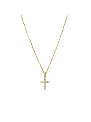 Lyomi Anhänger mit Kette 585/- Gelbgold 11 synth. Diam. 0,14ct.