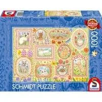 Adelige Katzen in Blütenpracht, Puzzle 1000 Teile