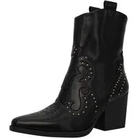 Salinyang Damen Cowboy Boots mit Nieten & Kunstlederoptik mit Blockabsatz Stiefelette