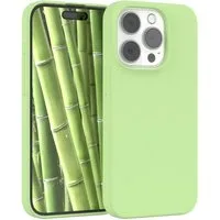 EAZY CASE Handyhülle Premium Silikon Case für Apple iPhone 15 Pro 6,1 Zoll, Bumper Case kratzfest Hülle mit Kameraschutz Handycover Softcase Grün