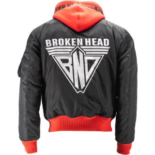 Broken Head Bomberjacke BND Logo Schwarz-Rot