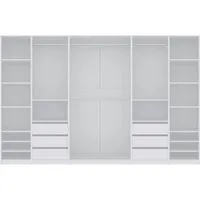 Marmex Möbel Garderobenschrank TRES SET U/B Schrank Set begehbarer Kleiderschrank Ankleidzimmer (5-St) 4 Kleiderstangen, viel Stauraum 6 Schubladen