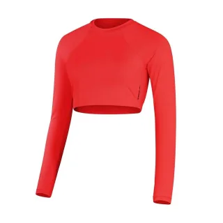 Speedo - Oberteil für Damen, Jersey, Schmal, Raglanärmel (Rot)