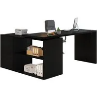 mukuhi Schreibtisch SCHREIBTISCH mit Schubladen flexibel Büro Computertisch 140x 50x76 cm, 6 Aufbauvarianten möglich