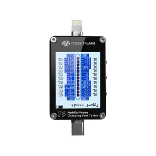 OSS TEAM T9 Mobile Phone Charging Port Tester 1.77-Inch Display 3.5-Digit 2.99 Max PN Range 0.00-2.99 V Auto Power-Off S