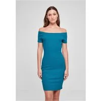 URBAN CLASSICS Sweatkleid Ladies Off Shoulder Rib Dress XS bis XL