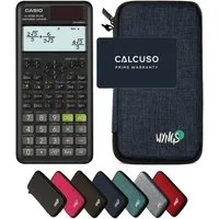 CASIO Taschenrechner fx-87DE Plus 2nd edition Classwiz inkl. WYNGS Schutztasche Blau