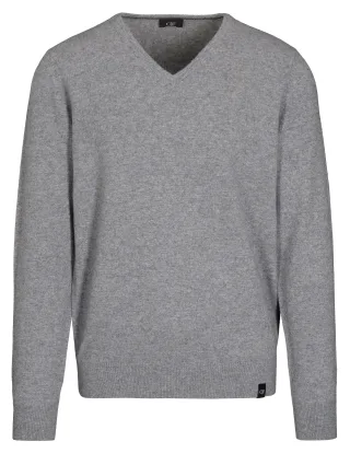 COMMANDER Finest Clothing - V-Pullover 1/1 Arm, uni tech grey mel. - Gr. - XXL