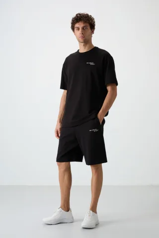 Übergrößiges Kurzarm-T-Shirt und Shorts-Set