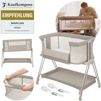 lionelo Baby-Reisebett LUNA, 2in14 Rädern mit Bremse6-stufige Höhenverstellung