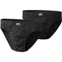 Toker Collection® Slip Herren Slip 2er-Pack Baumwolle/Elasthan (uni & gestreift) (Packung, 2er Pack) hautsympatisch