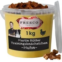 Fresco Dog Martin Rütter Trainingsknöchelchen 1kg, Hunde Leckerli Huhn, Snack für: Hunde, Getreidefrei, zuckerfrei & hoher Fleischanteil