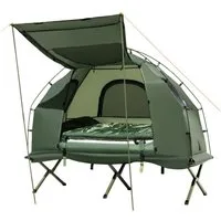 COSTWAY Kuppelzelt, Personen: 1, 5 in 1 Feldbett mit Luftmatratze