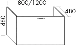Burgbad Waschtischunterschrank System 30 Preisgruppe 1 Aqua 480x1200x480 Eiche Dekor Urban WUYH120F6318