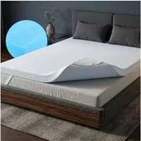 Arensberger, Topper LUXURY Matratzentopper, Gelschaum, 10 cm, für alle Matratzen, 10 cm hoch, Gel Foam, (90 x 200 cm, 90x200cm), kühlend, waschbarer Bezug, rutschfest, 90x200 140x200 & mehr