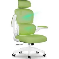Fukstern Bürostuhl Ergonomischer Bürostuhl mit 90° klappbaren Armlehnen (Verstellbare Kopfstütze, atmungsaktiver Mesh-Bezug, Rücken- und Taillenstütze, Neigung fixierbar bei 90° (maximal kippbar bis 135), bis 150 kg belastbar