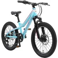 Bikestar Mountainbike 20 Zoll Aluminium Kinderfahrrad, 6 - 9 Jahre, Mädchen, Jungen, 7 Gang Shimano Tourney RD-TY300 Schaltwerk, Kettenschaltung, Scheibenbremsen, Rahmen 28 cm, Hardtail