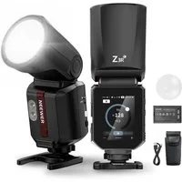 Neewer Z3R-C 100Ws 2,4G TTL Flash Rundkopf Blitz kompatibel mit Canon Kameras Blitzgerät, (3000mAh Speedlite Light mit Touchscreen, 1/8000s HSS, TTL/M Schalter)