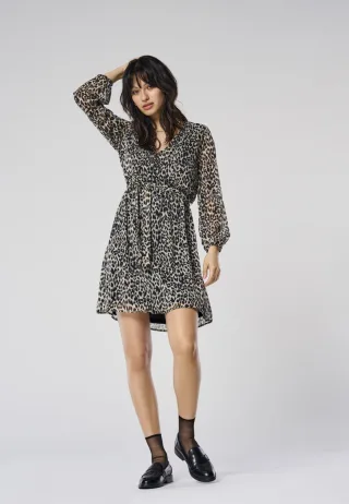 ONLY - ONLCERA LIFE 3/4 SHORT DRESS WVN NOOS Pumice Stone - Gr. - S