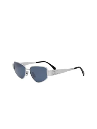 Céline Sonnenbrille Silber/Blau
