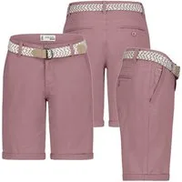 Stitch & Soul Bermudas Damen Short Bermuda kurze Hose Sommer Chino Stoff Hose mit Gürtel